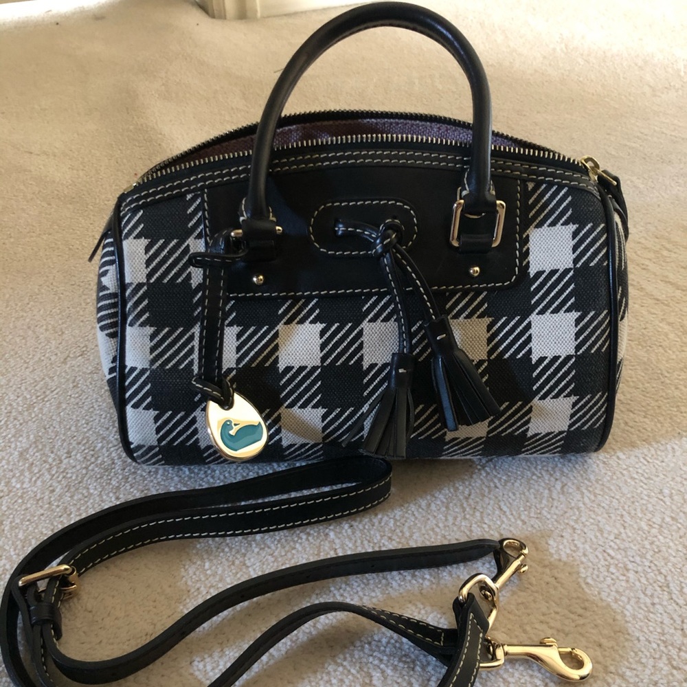 Dooney & Bourke gingham Mini Domed Tassel Satchel